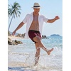 image:imageCOOFANDY Mens Swim Trunks Quick Dry Swimsuit Color Block Board Short Bathing Suit Swimwear with Mesh LinerD Wine Red