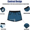image:imageCOOFANDY Mens Swim Trunks Quick Dry Swimsuit Color Block Board Short Bathing Suit Swimwear with Mesh LinerDark Blue