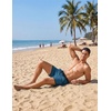 image:imageCOOFANDY Mens Swim Trunks Quick Dry Swimsuit Color Block Board Short Bathing Suit Swimwear with Mesh LinerDark Blue