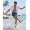 image:imageCOOFANDY Mens Swim Trunks Quick Dry Swimsuit Color Block Board Short Bathing Suit Swimwear with Mesh LinerDark Blue
