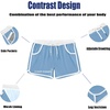 image:imageCOOFANDY Mens Swim Trunks Quick Dry Swimsuit Color Block Board Short Bathing Suit Swimwear with Mesh LinerLight Blue