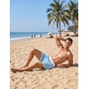 image:imageCOOFANDY Mens Swim Trunks Quick Dry Swimsuit Color Block Board Short Bathing Suit Swimwear with Mesh LinerLight Blue