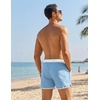 image:imageCOOFANDY Mens Swim Trunks Quick Dry Swimsuit Color Block Board Short Bathing Suit Swimwear with Mesh LinerLight Blue