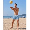 image:imageCOOFANDY Mens Swim Trunks Quick Dry Swimsuit Color Block Board Short Bathing Suit Swimwear with Mesh LinerLight Blue