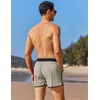 image:imageCOOFANDY Mens Swim Trunks Quick Dry Swimsuit Color Block Board Short Bathing Suit Swimwear with Mesh LinerLight Grey