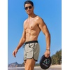 image:imageCOOFANDY Mens Swim Trunks Quick Dry Swimsuit Color Block Board Short Bathing Suit Swimwear with Mesh LinerLight Grey