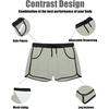 image:imageCOOFANDY Mens Swim Trunks Quick Dry Swimsuit Color Block Board Short Bathing Suit Swimwear with Mesh LinerLight Grey