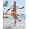 image:imageCOOFANDY Mens Swim Trunks Quick Dry Swimsuit Color Block Board Short Bathing Suit Swimwear with Mesh LinerOrange
