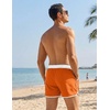 image:imageCOOFANDY Mens Swim Trunks Quick Dry Swimsuit Color Block Board Short Bathing Suit Swimwear with Mesh LinerOrange