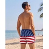 image:imageCOOFANDY Mens Swim Trunks Quick Dry Swimsuit Color Block Board Short Bathing Suit Swimwear with Mesh LinerP American Flag 2