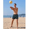 image:imageCOOFANDY Mens Swim Trunks Quick Dry Swimsuit Color Block Board Short Bathing Suit Swimwear with Mesh LinerP Black Palm