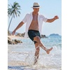 image:imageCOOFANDY Mens Swim Trunks Quick Dry Swimsuit Color Block Board Short Bathing Suit Swimwear with Mesh LinerP Black Palm