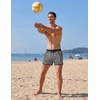 image:imageCOOFANDY Mens Swim Trunks Quick Dry Swimsuit Color Block Board Short Bathing Suit Swimwear with Mesh LinerP Black Palm Leaf