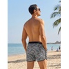image:imageCOOFANDY Mens Swim Trunks Quick Dry Swimsuit Color Block Board Short Bathing Suit Swimwear with Mesh LinerP Black Palm Leaf