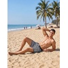 image:imageCOOFANDY Mens Swim Trunks Quick Dry Swimsuit Color Block Board Short Bathing Suit Swimwear with Mesh LinerP Black Palm Leaf