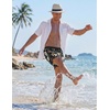 image:imageCOOFANDY Mens Swim Trunks Quick Dry Swimsuit Color Block Board Short Bathing Suit Swimwear with Mesh LinerP Black Plant Flower
