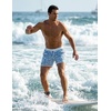 image:imageCOOFANDY Mens Swim Trunks Quick Dry Swimsuit Color Block Board Short Bathing Suit Swimwear with Mesh LinerP Blue Palm Leaf