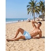 image:imageCOOFANDY Mens Swim Trunks Quick Dry Swimsuit Color Block Board Short Bathing Suit Swimwear with Mesh LinerP Blue Stripe