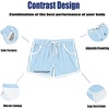image:imageCOOFANDY Mens Swim Trunks Quick Dry Swimsuit Color Block Board Short Bathing Suit Swimwear with Mesh LinerP Blue Stripe