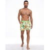 image:imageCOOFANDY Mens Swim Trunks Quick Dry Swimsuit Color Block Board Short Bathing Suit Swimwear with Mesh LinerP Green Hawaiian Flower
