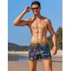 image:imageCOOFANDY Mens Swim Trunks Quick Dry Swimsuit Color Block Board Short Bathing Suit Swimwear with Mesh LinerW Blue Flower
