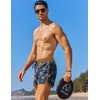 image:imageCOOFANDY Mens Swim Trunks Quick Dry Swimsuit Color Block Board Short Bathing Suit Swimwear with Mesh LinerW Blue Flower