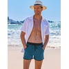 image:imageCOOFANDY Mens Swim Trunks Quick Dry Swimsuit Color Block Board Short Bathing Suit Swimwear with Mesh LinerW Light Blue