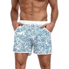 P Blue Palm Leaf