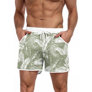 image:imageCOOFANDY Mens Swim Trunks Quick Dry Swimsuit Color Block Board Short Bathing Suit Swimwear with Mesh LinerP Green Palm Leaf