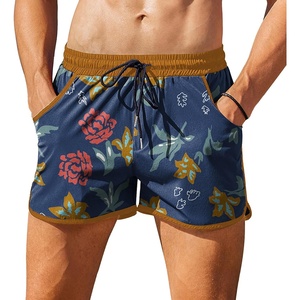 image:imageCOOFANDY Mens Swim Trunks Quick Dry Swimsuit Color Block Board Short Bathing Suit Swimwear with Mesh LinerW Blue Flower
