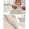 image:imageCOOFANDY Mens Linen Pants Casual Beach Summer Pant Elastic Waist Drawstring Lightweight TrousersBeige