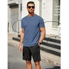 image:imageCOOFANDY Mens T Shirt Short Sleeve Classic Crew Neck TShirt Casual Summer Basic Tee ShirtsBlue