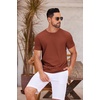 image:imageCOOFANDY Mens T Shirt Short Sleeve Classic Crew Neck TShirt Casual Summer Basic Tee ShirtsCaramel
