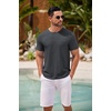 image:imageCOOFANDY Mens T Shirt Short Sleeve Classic Crew Neck TShirt Casual Summer Basic Tee ShirtsDark Gray