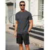 image:imageCOOFANDY Mens T Shirt Short Sleeve Classic Crew Neck TShirt Casual Summer Basic Tee ShirtsDark Gray