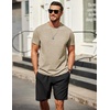 image:imageCOOFANDY Mens T Shirt Short Sleeve Classic Crew Neck TShirt Casual Summer Basic Tee ShirtsKhaki