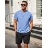 image:imageCOOFANDY Mens T Shirt Short Sleeve Classic Crew Neck TShirt Casual Summer Basic Tee ShirtsLight Blue