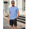 image:imageCOOFANDY Mens T Shirt Short Sleeve Classic Crew Neck TShirt Casual Summer Basic Tee ShirtsLight Blue