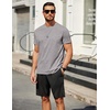 image:imageCOOFANDY Mens T Shirt Short Sleeve Classic Crew Neck TShirt Casual Summer Basic Tee ShirtsLight Gray