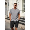 image:imageCOOFANDY Mens T Shirt Short Sleeve Classic Crew Neck TShirt Casual Summer Basic Tee ShirtsLight Gray