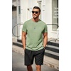 image:imageCOOFANDY Mens T Shirt Short Sleeve Classic Crew Neck TShirt Casual Summer Basic Tee ShirtsLight Green
