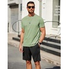 image:imageCOOFANDY Mens T Shirt Short Sleeve Classic Crew Neck TShirt Casual Summer Basic Tee ShirtsLight Green