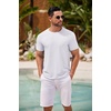 image:imageCOOFANDY Mens T Shirt Short Sleeve Classic Crew Neck TShirt Casual Summer Basic Tee ShirtsWhite