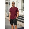 image:imageCOOFANDY Mens T Shirt Short Sleeve Classic Crew Neck TShirt Casual Summer Basic Tee ShirtsWine Red