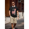 image:imageCOOFANDY Mens T Shirt Short Sleeve Classic Crew Neck TShirt Casual Summer Basic Tee ShirtsY Black Red White Flag