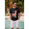 image:imageCOOFANDY Mens T Shirt Short Sleeve Classic Crew Neck TShirt Casual Summer Basic Tee ShirtsY Black Red White Flag