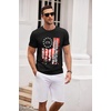 image:imageCOOFANDY Mens T Shirt Short Sleeve Classic Crew Neck TShirt Casual Summer Basic Tee ShirtsY Black Red White Flag