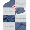 image:imageCOOFANDY Mens T Shirt Short Sleeve Classic Crew Neck TShirt Casual Summer Basic Tee ShirtsY Blue Red White Flag