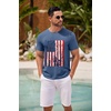 image:imageCOOFANDY Mens T Shirt Short Sleeve Classic Crew Neck TShirt Casual Summer Basic Tee ShirtsY Blue Red White Flag