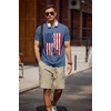 image:imageCOOFANDY Mens T Shirt Short Sleeve Classic Crew Neck TShirt Casual Summer Basic Tee ShirtsY Blue Red White Flag